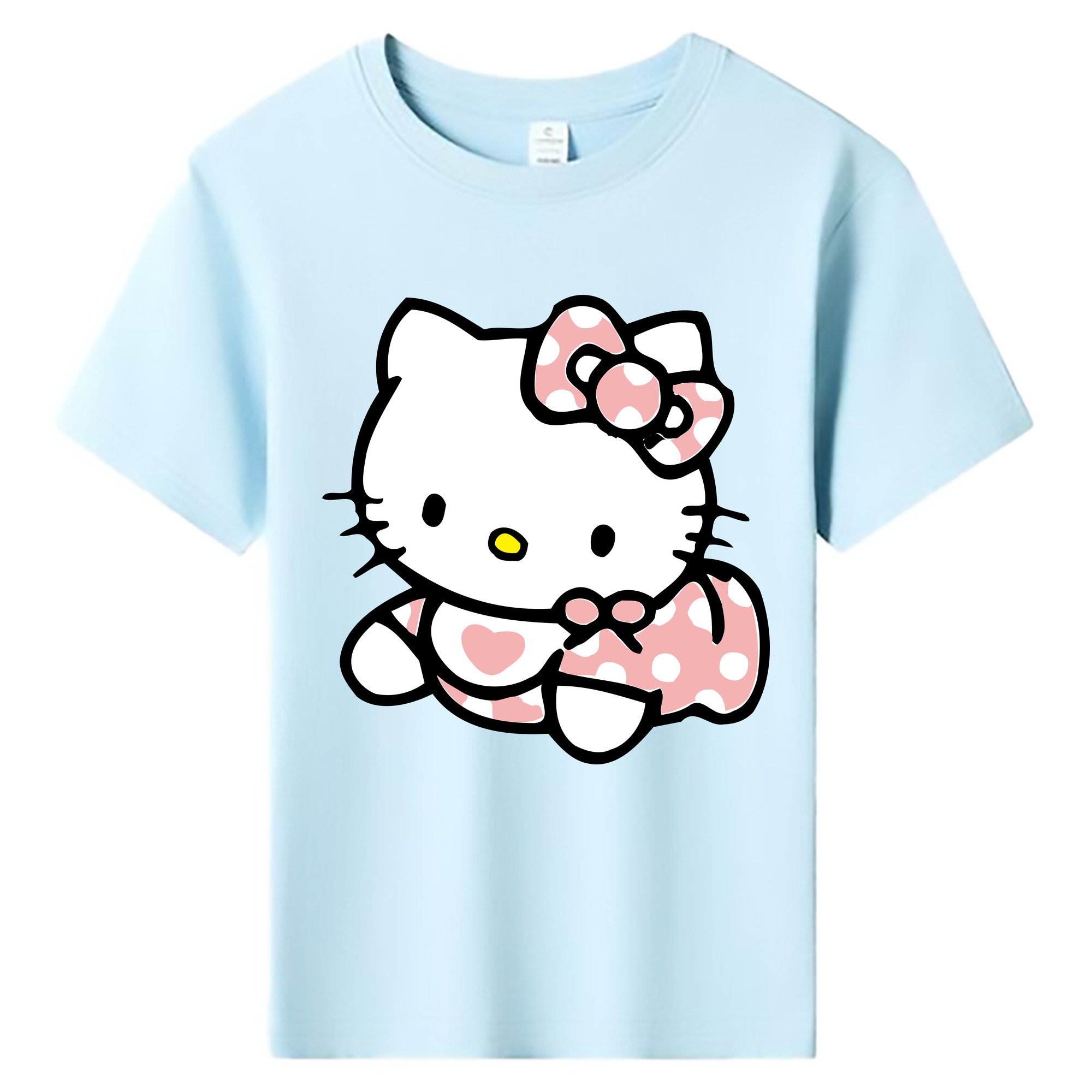 （画像用） Hello Kitty ハローキティ 綿100％キッズTシャツ（フロントプリント）